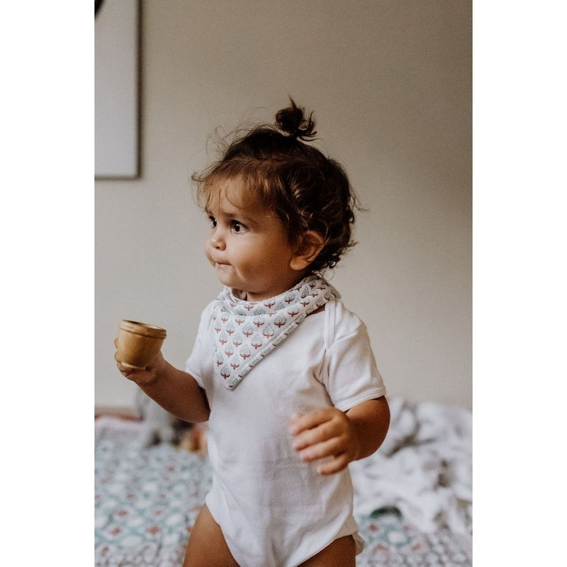 Malabar Baby Organic Cotton Bandana Bib, Mitten, Hat Set - Miami