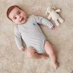 Love to Dream Long Sleeve Bodysuit - Stripe Grey - 1.0 Tog