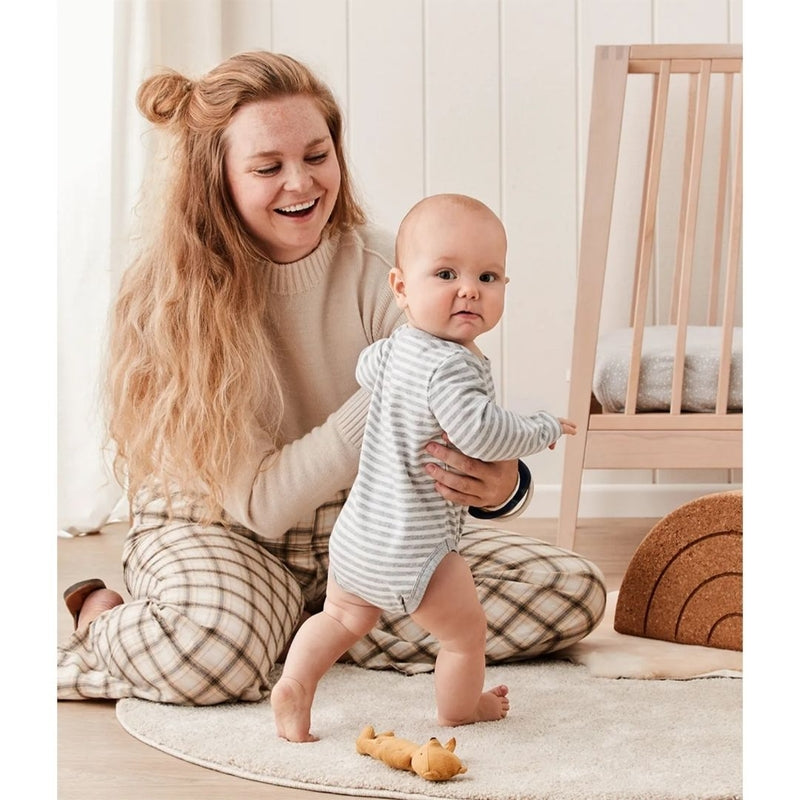 Love to Dream Long Sleeve Bodysuit - Stripe Grey - 1.0 Tog