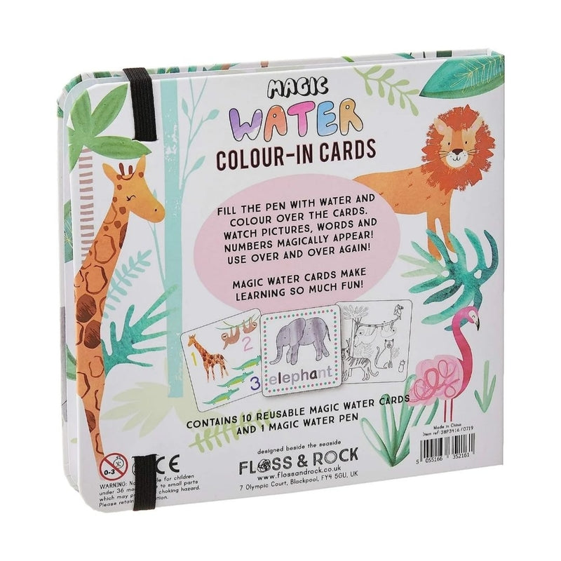 Floss & Rock Magic Water Colour-In Cards - Jungle