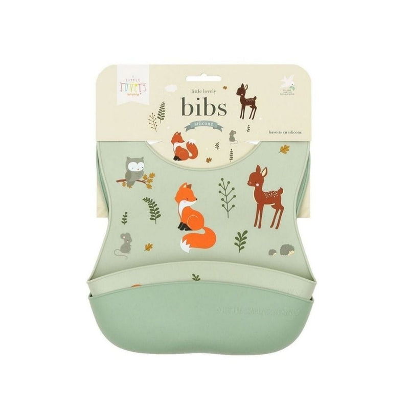 A Little Lovely Company Silicone Bibs Set of 2 - Forest Friends