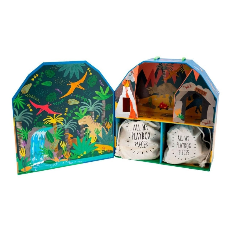 Floss & Rock Playbox with Wooden Pieces - Dinosaur