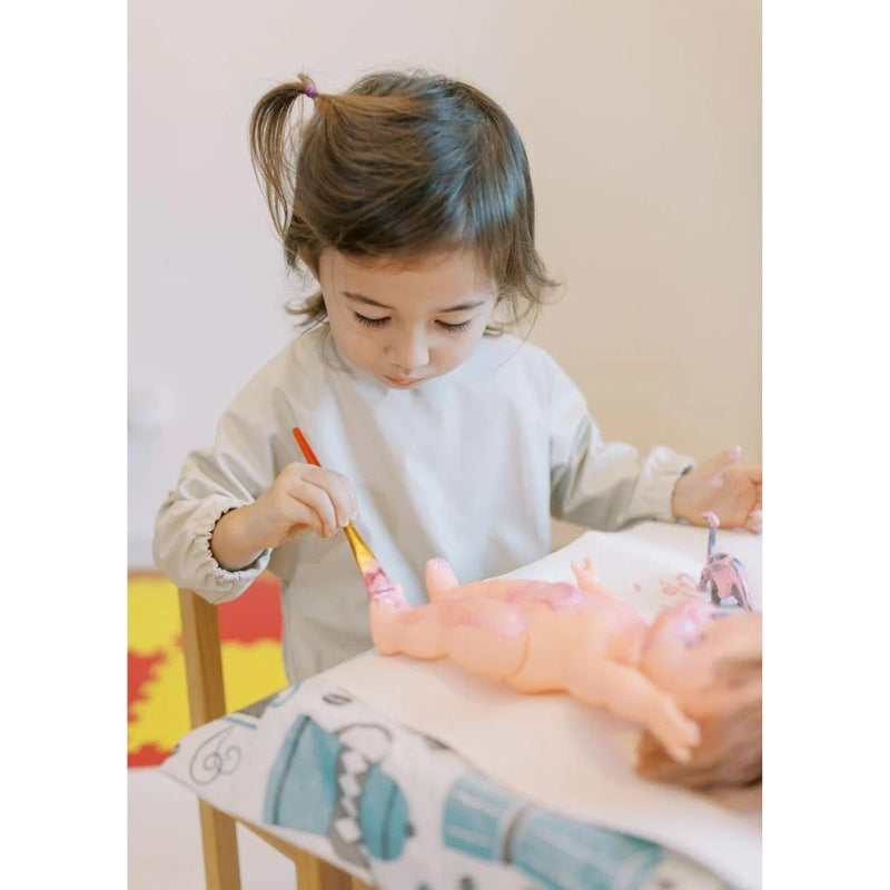 Milk It Baby Sleeved Bib - Safari Beige