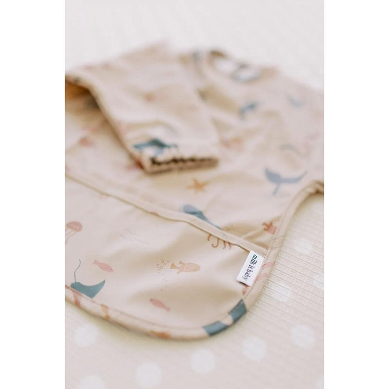 Milk It Baby Sleeved Bib - Ocean Friends
