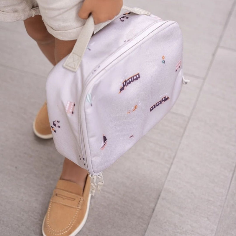 Citron Insulated Square Lunch Bag - Vehicles