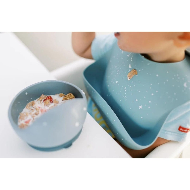 Milk It Baby Silicone Printed Bib - Stardust Blue