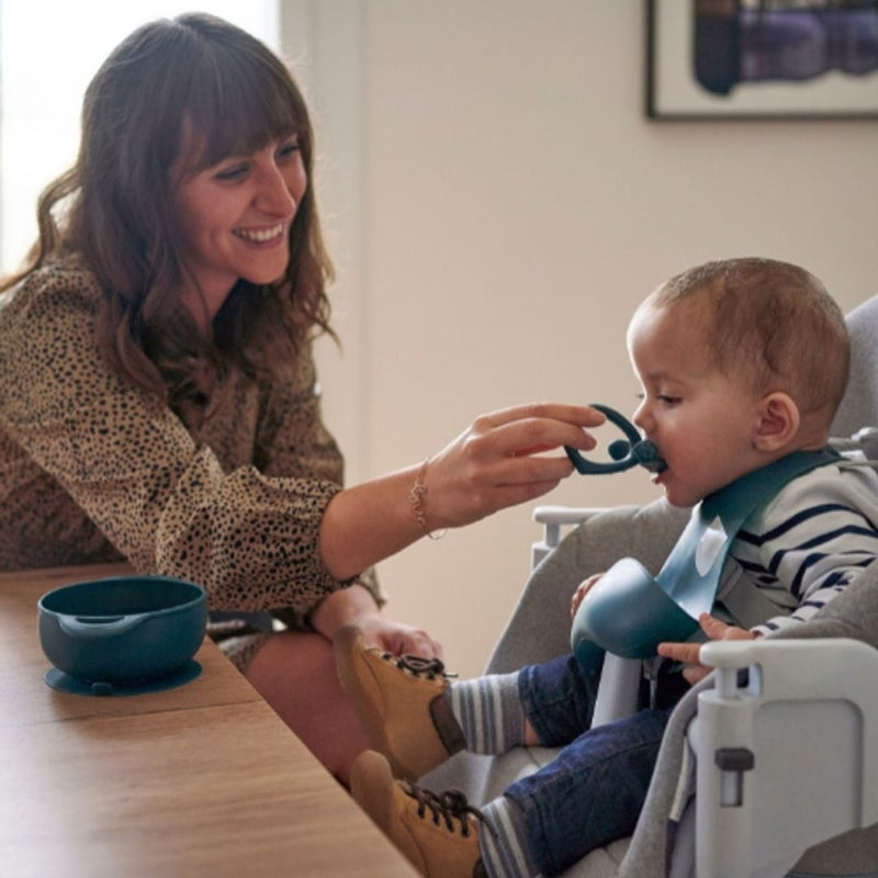 Babymoov First ISY 3-Piece Silicone Bowl, Spoon & Bib Baby Weaning Set