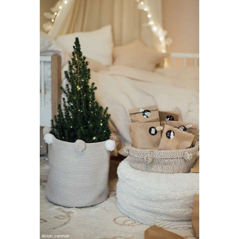 Lorena Canals Baby Basket Bubbly Grey Ø30x30cm