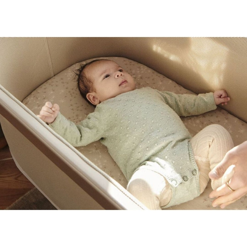 Stokke® Snoozi™ Fitted Sheets (2-Pack) - Dandelion Beige / Vanilla Cream