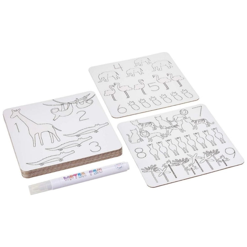 Floss & Rock Magic Water Colour-In Cards - Jungle