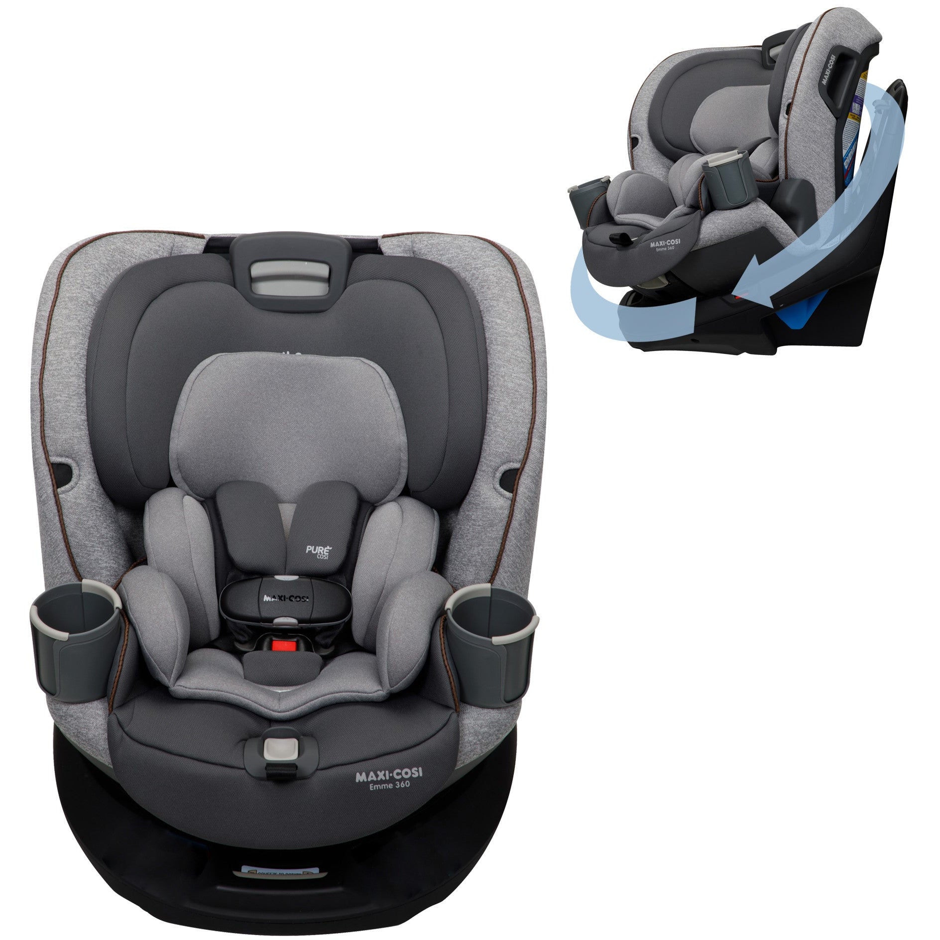 Maxi-Cosi Emme 360 Rotating All-in-One Convertible Car Seat (0-10 years) - Midnight Black