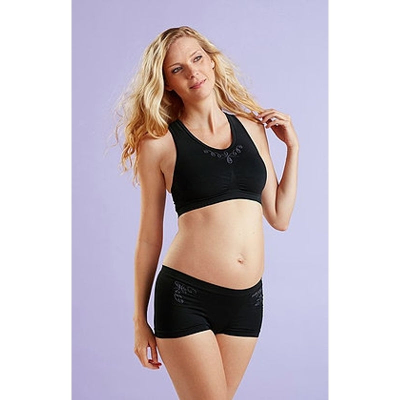 Cantaloop Pregnancy Bra (Black with Purple)