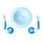 Ezee-Reach Stay-Put Cutlery+Bowl - Blue Car