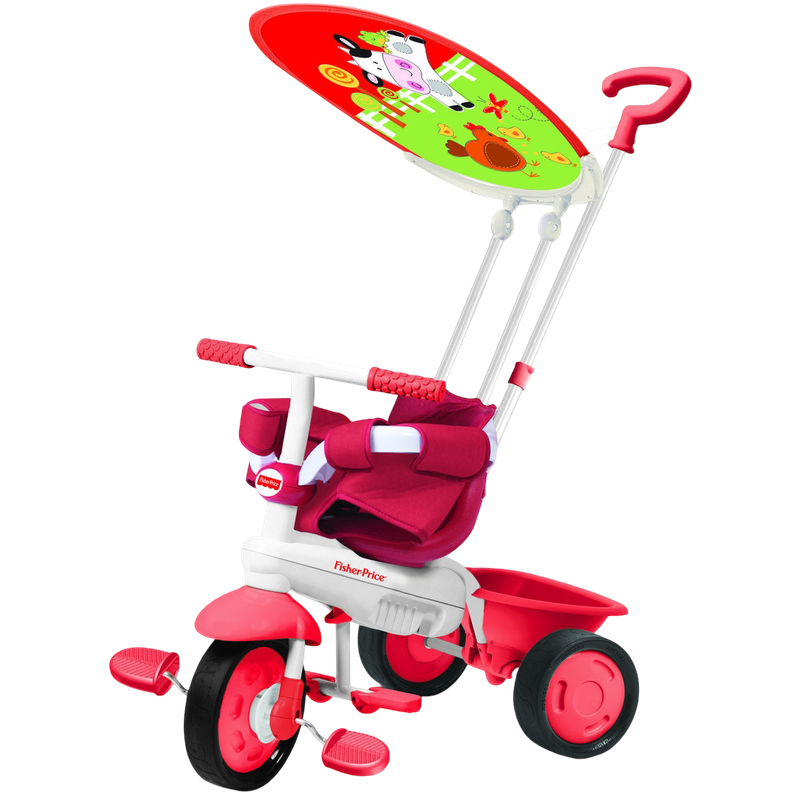 費雪牌 Fisher-Price Classic Plus 3 合 1 三輪車 - 乳牛/紅色