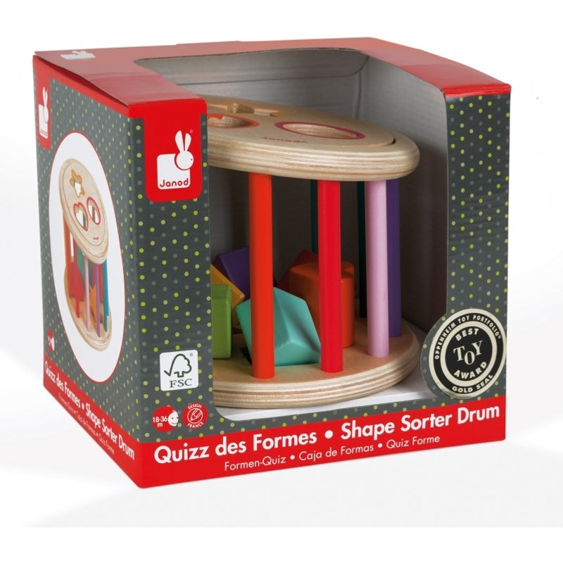 Janod I Wood Shape Sorter Drum