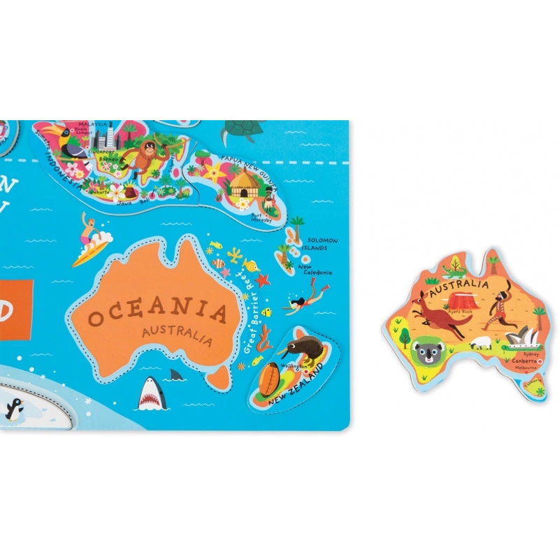 Janod Magnetic World Puzzle English