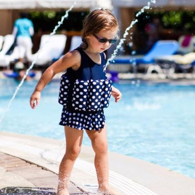 Konfidence™ 游泳服 - 海軍藍波點 - 2-3歲