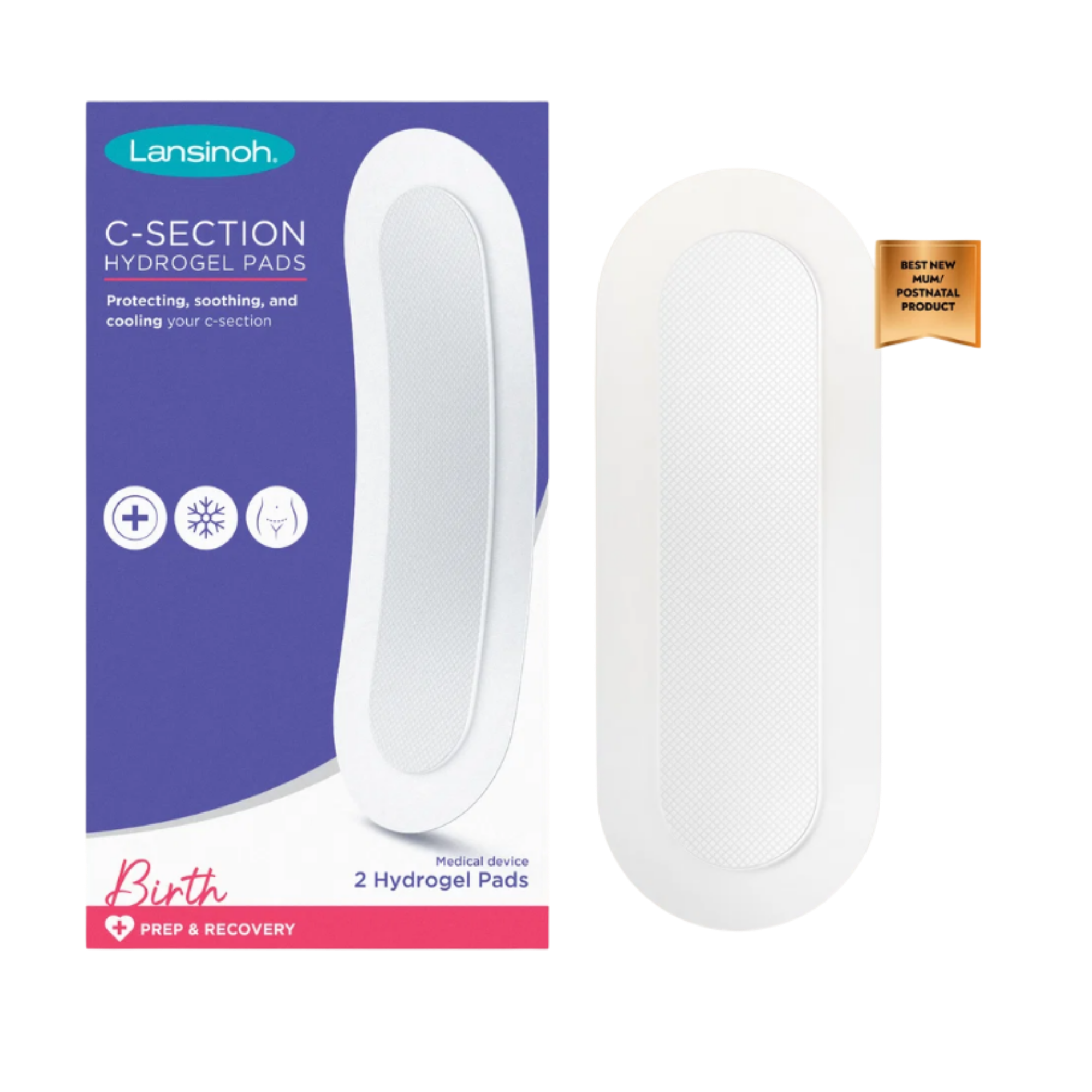 C-Section Hydrogel Pads - Soothing Relief & Protection