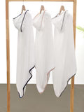 Malabar Baby Bamboo Pom Pom Hooded Towel - Peach