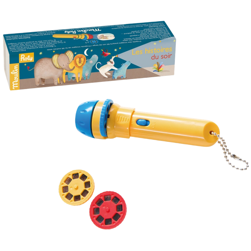 Moulin Roty Les Papoum Story-Telling Torchlight 16x4cm