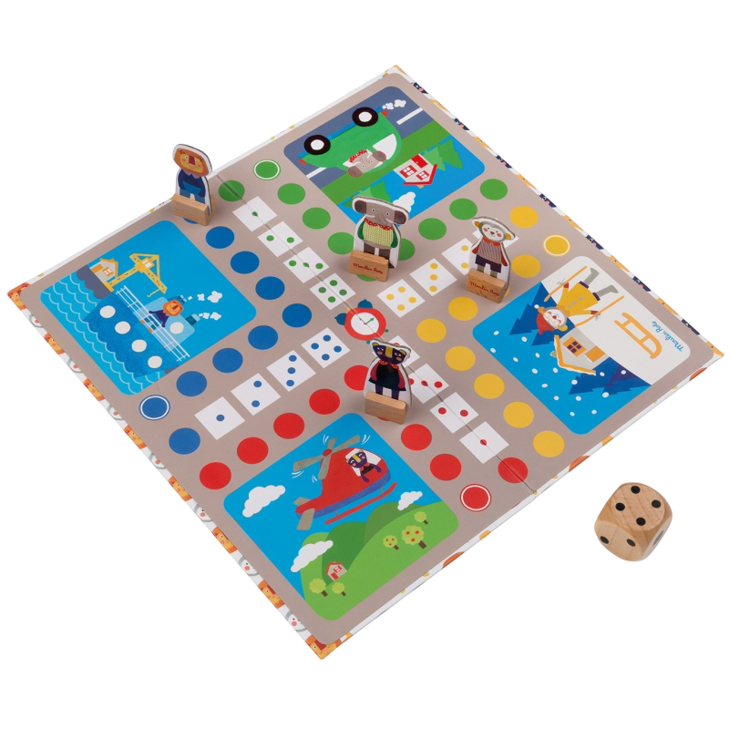 Moulin Roty Les Popipop Ludo Game 24.5x16cm