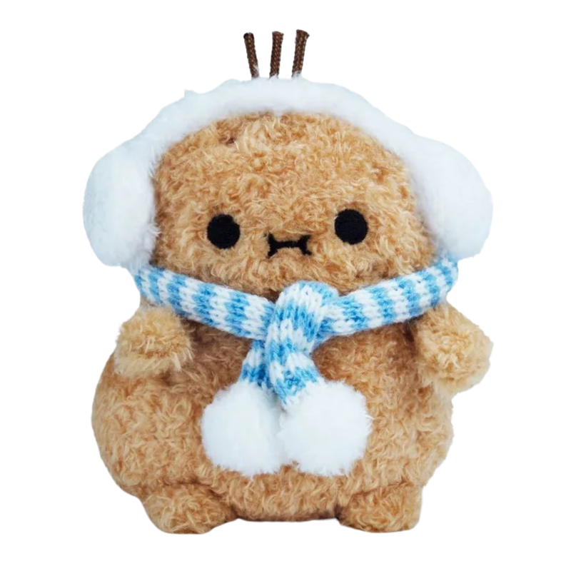 Noodoll Froty - 藍色圍巾 Ricespud 迷你坐姿毛絨玩具（限量版）