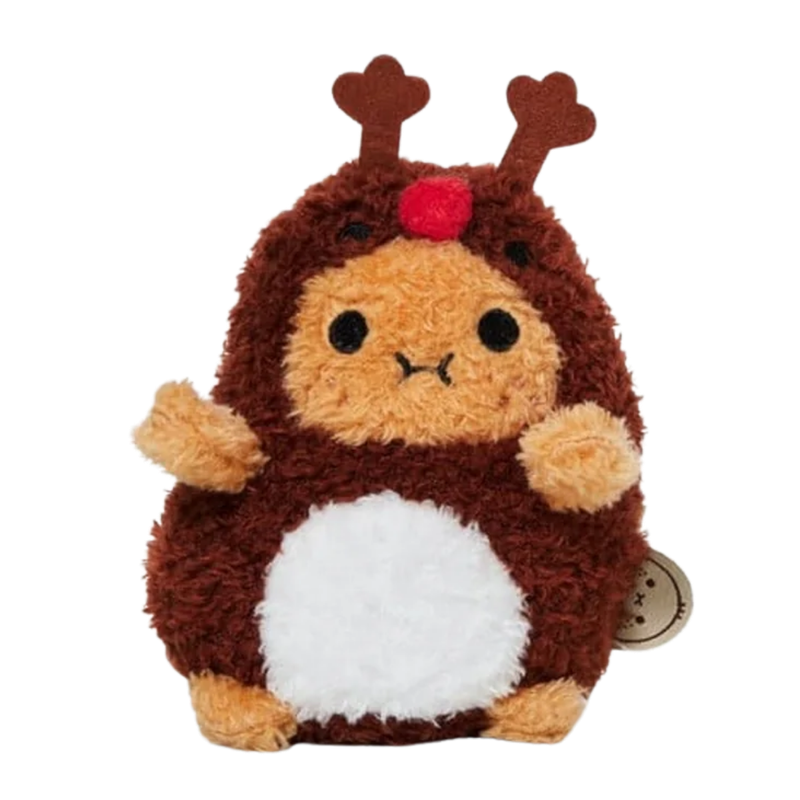 Noodoll Reindeer & Snowman Ricespud Mini Sitting Plush Toy (Limited Edition, Bundle Set)