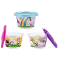Nuby Wash or Toss Snack Cups with Lids (120ml x 6) - Girl Assortment