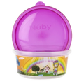 Nuby Wash or Toss Stackable Bowls with Lids (300ml x 6) - Girl