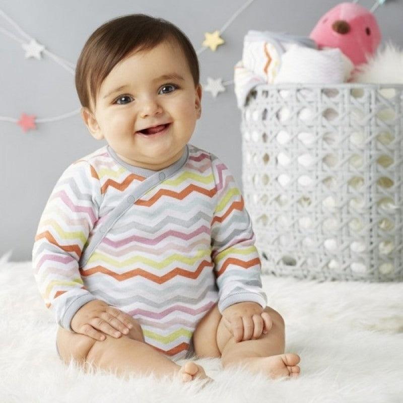 Skip Hop Side-Snap Long Sleeve Bodysuit 2-Pack - Girl