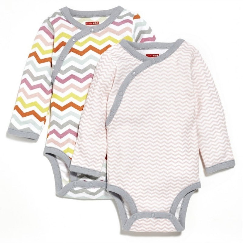 Skip Hop Side-Snap Long Sleeve Bodysuit 2-Pack - Girl - Newborn
