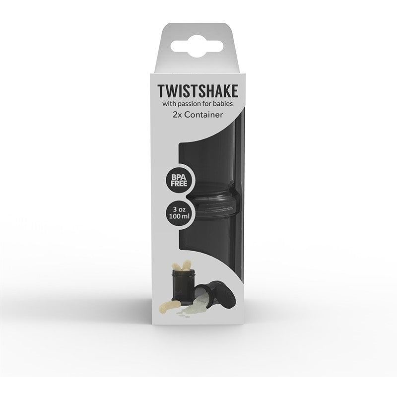 Twistshake Container 2x 100ml - Black