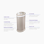 Nappy Pail - Matte Taupe