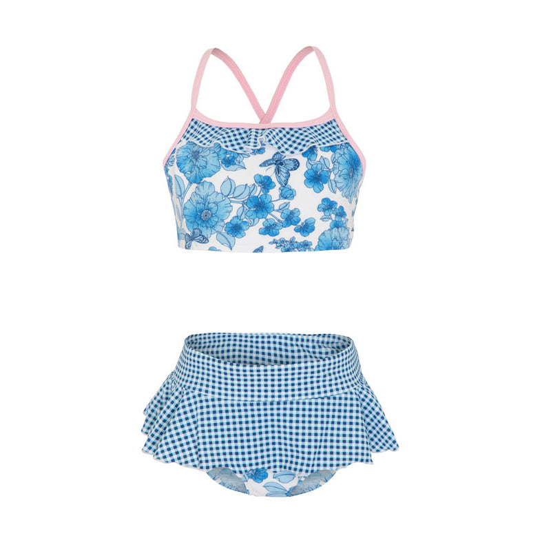 Platypus Vintage Floral UPF50+ Tankini with Frill