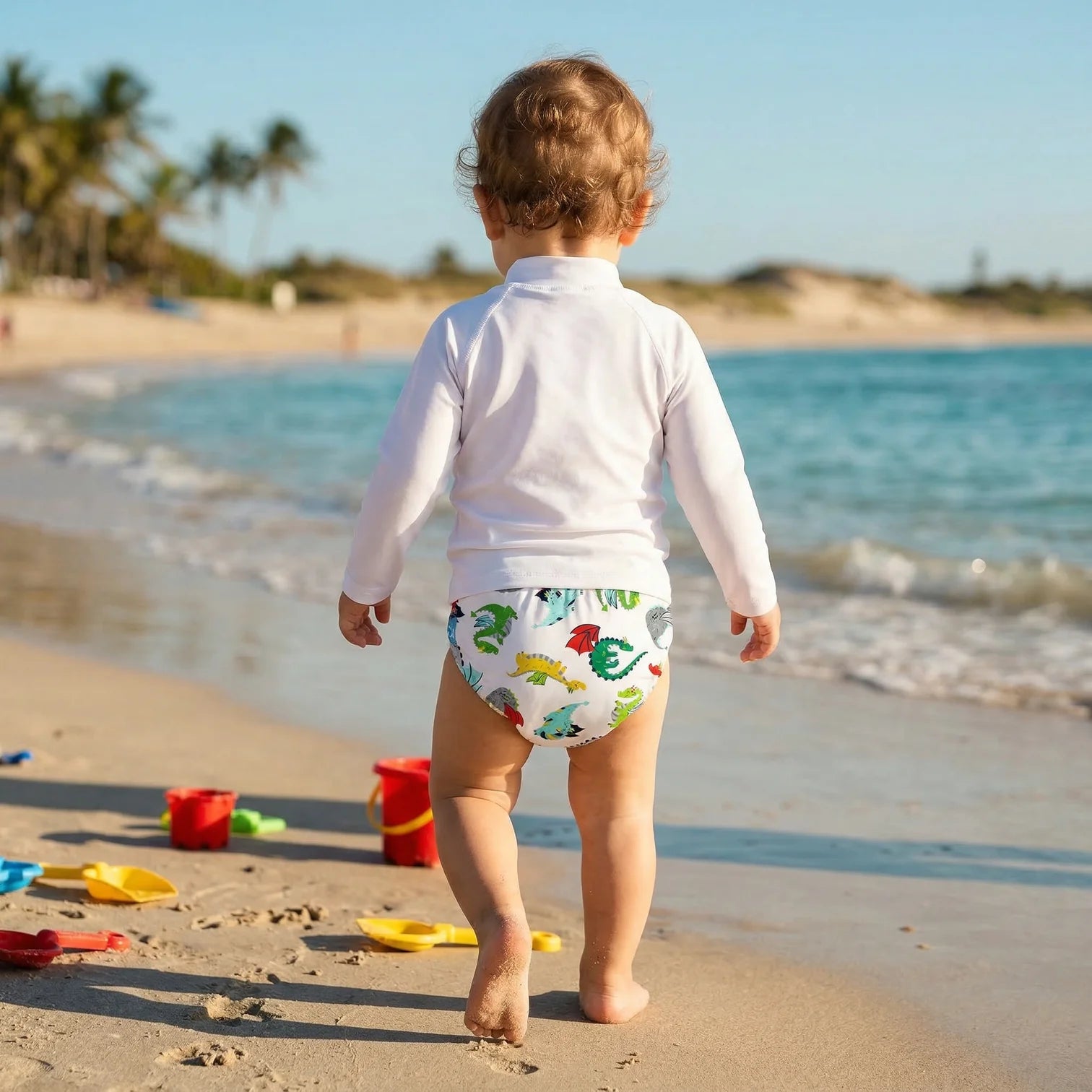 Charlie Banana Reusable Swim Diaper Snaps - Mr Dragon
