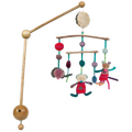 Moulin Roty Les Jolis Pas Beaux Wood & Textile Turning Musical Mobile 55x30cm