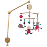 Moulin Roty Les Jolis Pas Beaux Wood & Textile Turning Musical Mobile 55x30cm