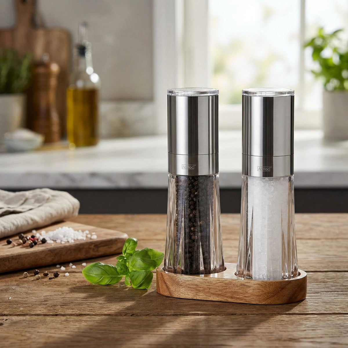 AdHoc Menage Crystal Pepper & Salt Mills