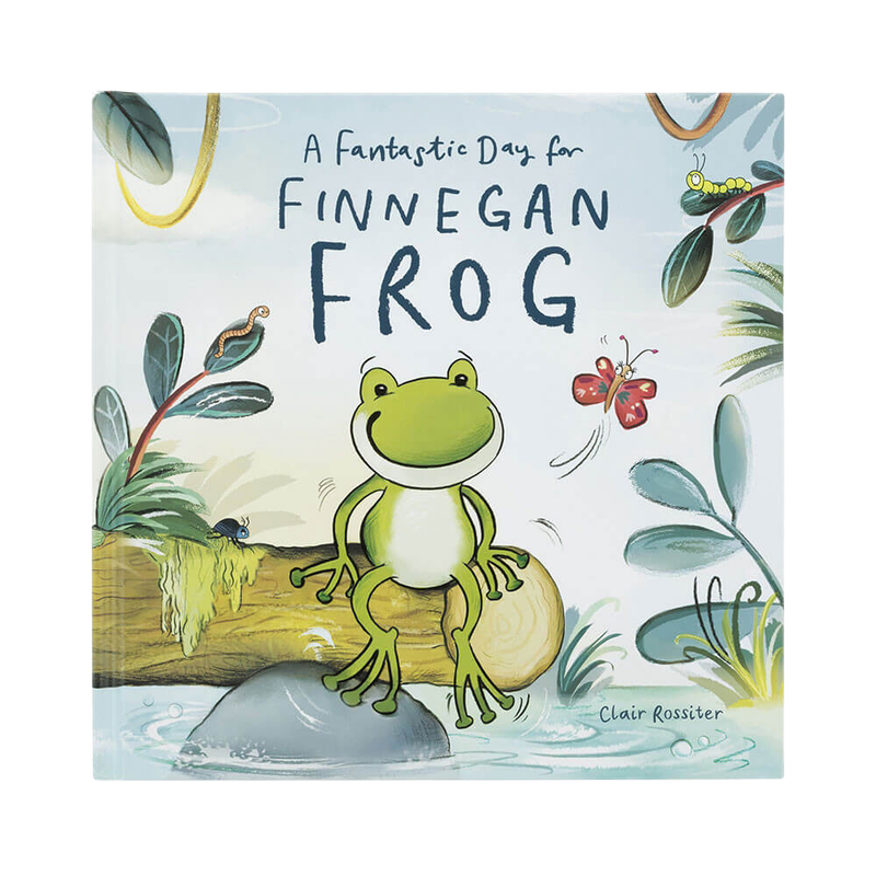 Jellycat A Fantastic Day for Finnegan Frog Book 26cm x 26cm x 1cm