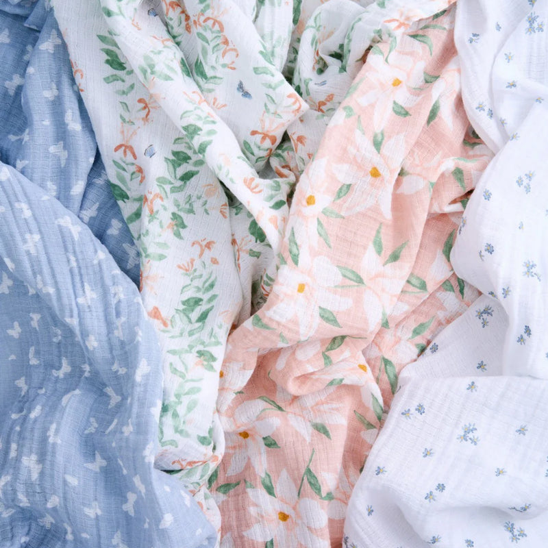 aden + anais Essentials Cotton Muslin Swaddles 4-Pack - Butterfly Garden