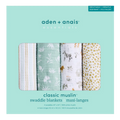 aden + anais Essentials Cotton Muslin Swaddles 4-Pack - Giraffe Safari