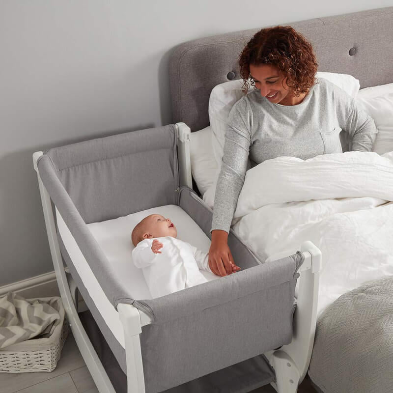 Shnuggle Air Bedside Crib - Dove Grey