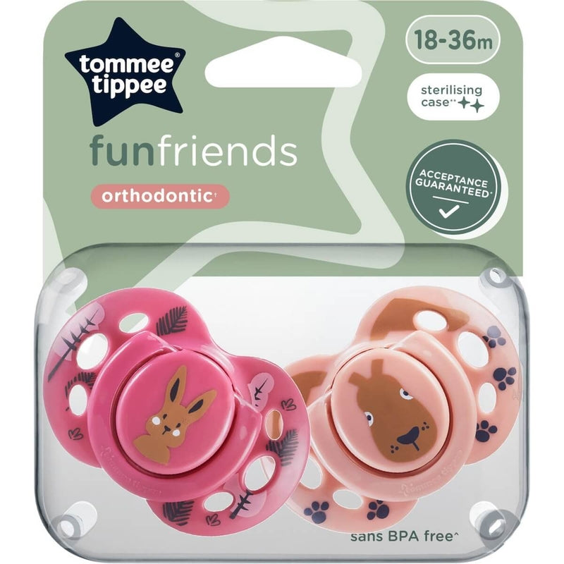 Tommee Tippee Air Soother 18-36m Twin Pack - Fun Friends