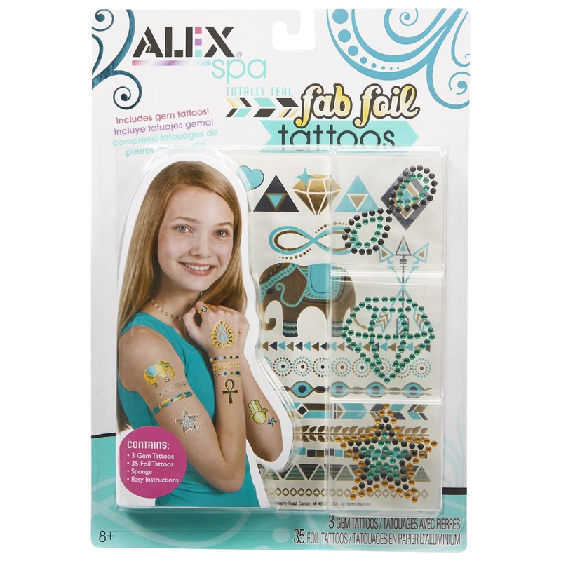ALEX TOYS SPA Fab Foil Tattoos - Teal