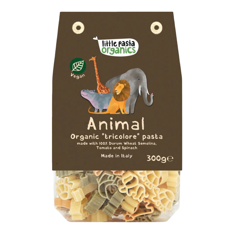 Little Pasta Organics 動物造型菠菜番茄義面 300公克（36個月以上）