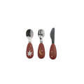Moulin Roty Apres La Pluie Silicone and Stainless Steel Cutlery Set