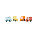 Moulin Roty Avenue Du Moulin Set of 4 Wooden Trucks 32x4x10cm