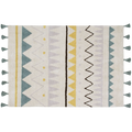 Lorena Canals Washable Rug Azteca Natural Vintage Blue 120x160cm