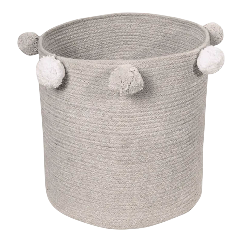 Lorena Canals Baby Basket Bubbly Grey Ø30x30cm