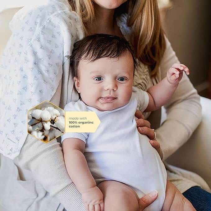 Burt's Bees Baby Bodysuits Cloud